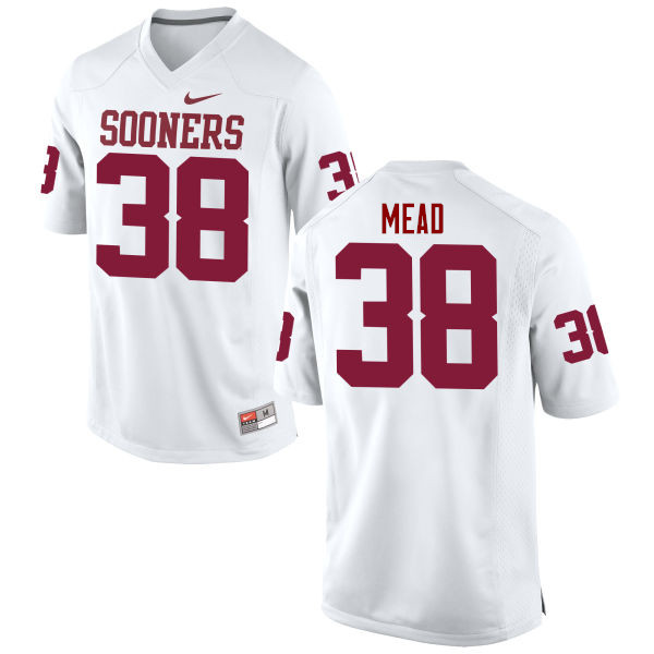 Men Oklahoma Sooners #38 Bryan Mead College Football Jerseys Game-White